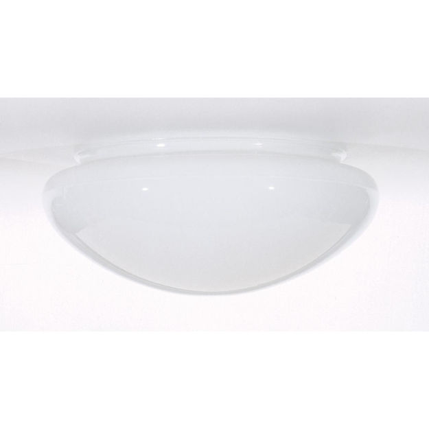 Picture of Satco 50-330 8" Mushroom Glass Shade, 9-1/2" Dia, 7-7/8" Fitter, 4" H, Sprayed Inside White